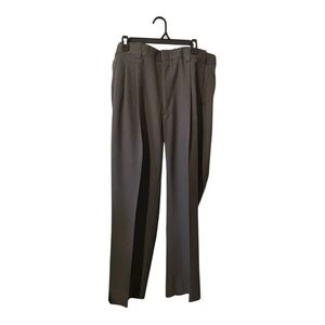 Men's Smitty dark Grey Pleated Expander Waist Umpire Pants Size 36 EUC